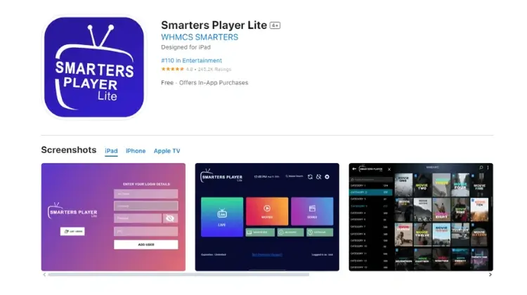 Smarters Player Lite